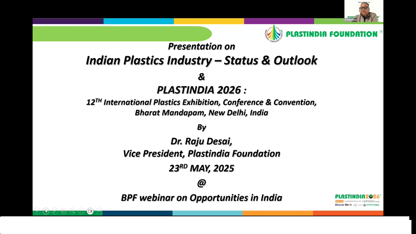 Dr. Raju Desai Represents Plastindia Foundation at BPF Webinar
