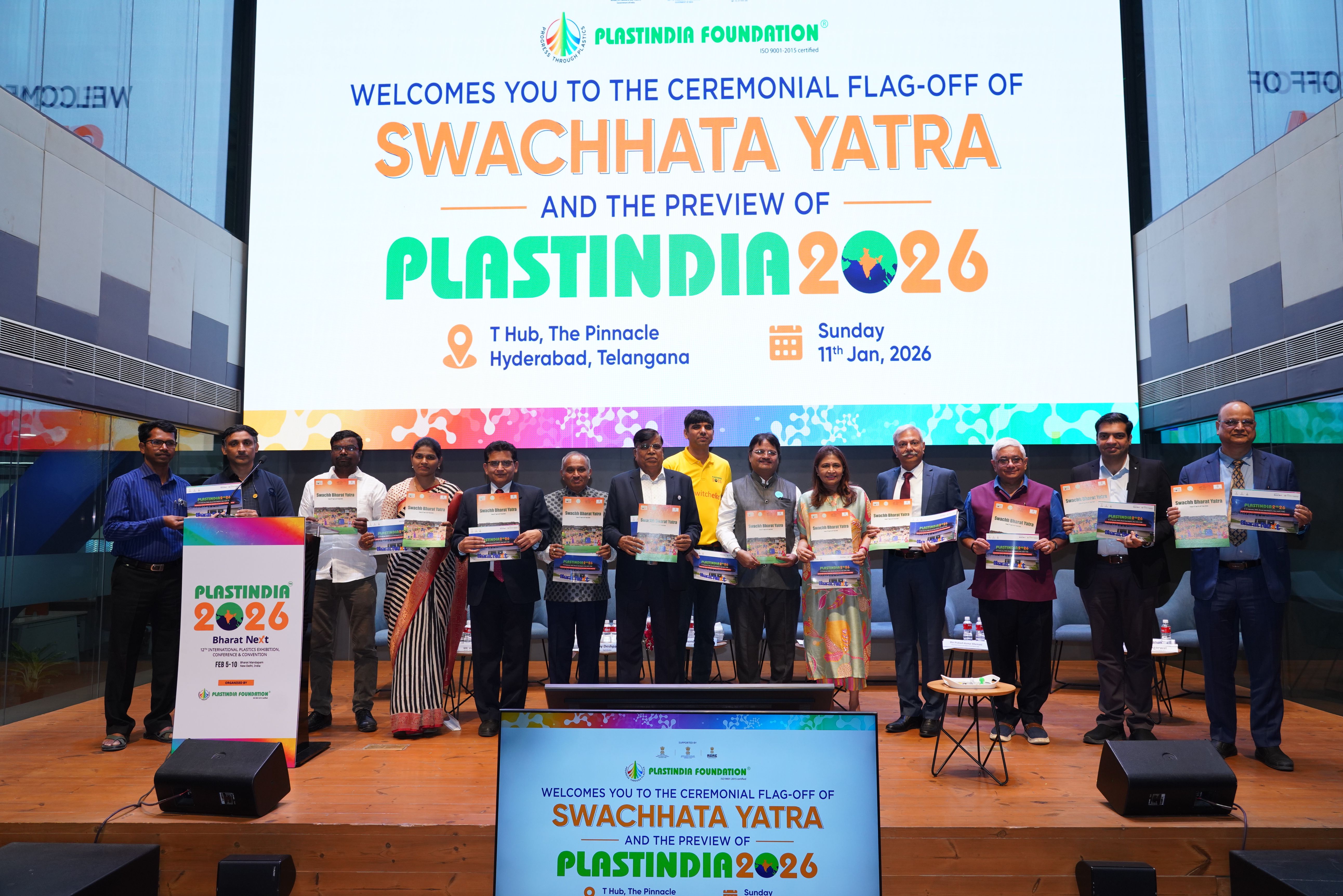 Swachhata Yatra Flagged Off in Hyderabad Promoting Circular Economy Ahead of PLASTINDIA 2026