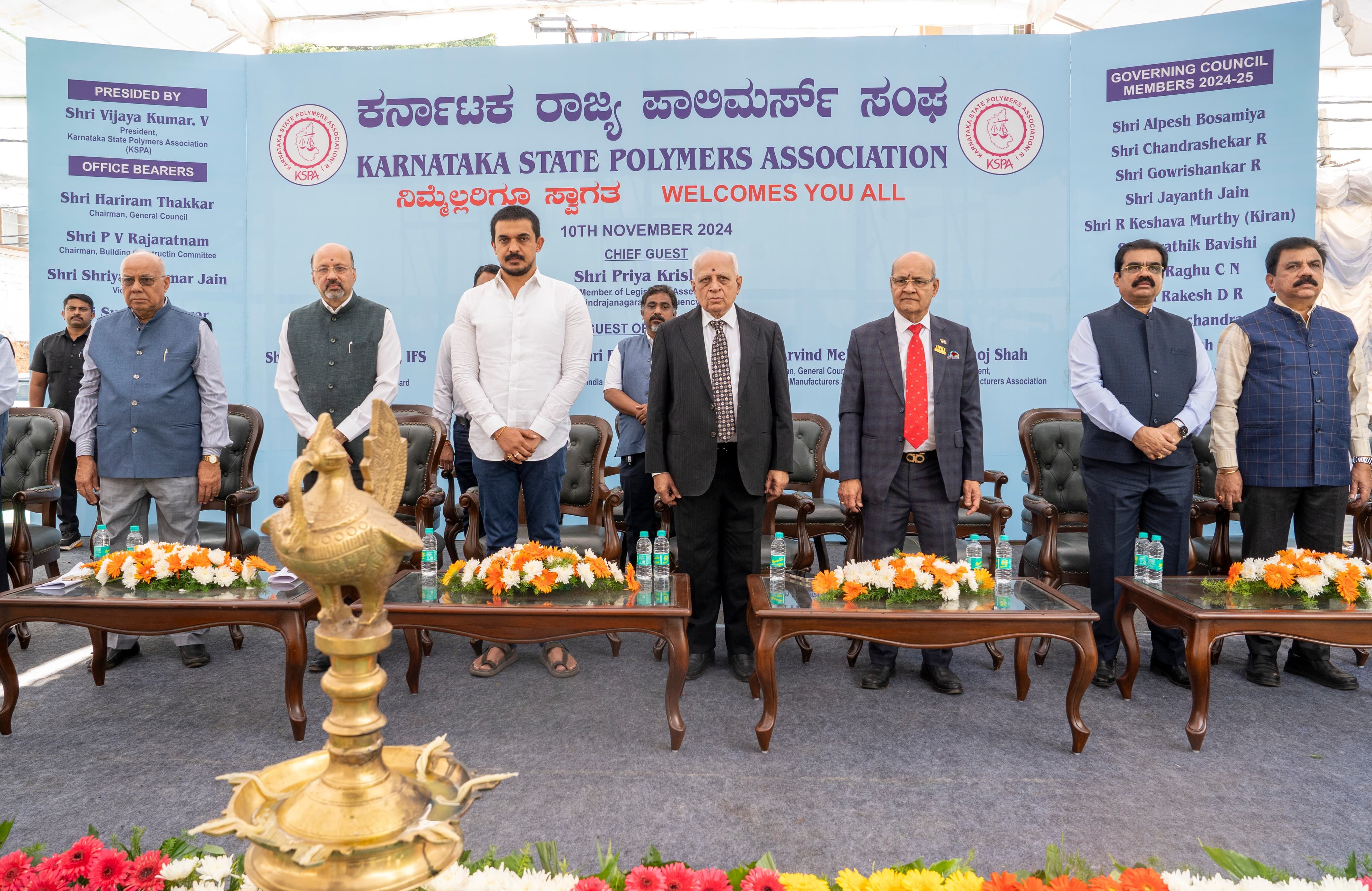 Plastindia President attends the inauguration of Polymer Bhawan in Hyderabad, strengthening industry ties with KSPA.