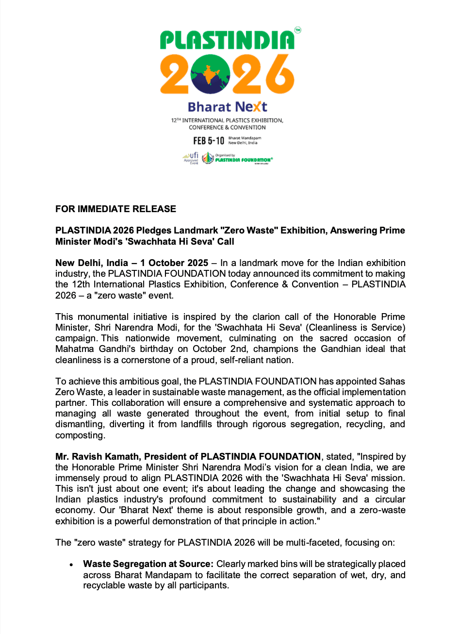 Zero Waste Press Release