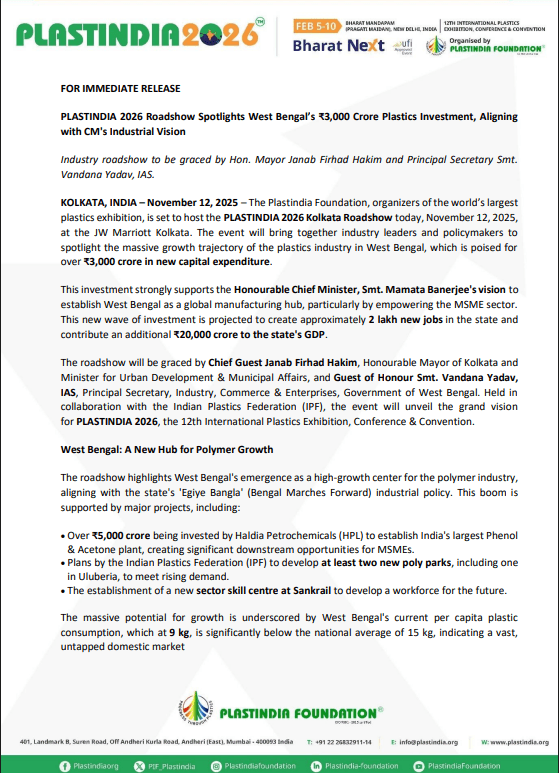 Press Release of Kolkata Launch